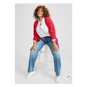 Torrid Virtual Pink Vegan Cashmere Boyfriend Cardigan Sweater Sz.3 NWT